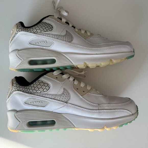 Nike Air Max 90 SE 2 GS White Glacier Ice Size 7Y Boys Big Kid Shoes, Running - Picture 2 of 14